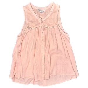 AEO AMERICAN EAGLE OUTFITTERS Peach Babydoll Tank Top